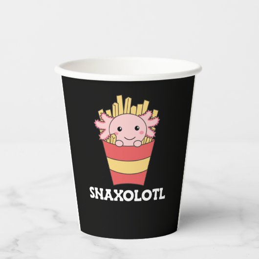 Snaxolotl Axolotl Lover Cute Animals Papieren Bekers (Voorkant)