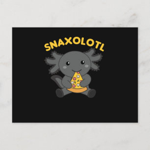 Snaxolotl Axolotl Lover Cute Animals Pizza Briefkaart