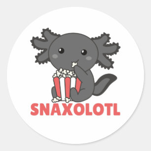 Snaxolotl Axolotl Lovers Sweet Animals Cla Ronde Sticker