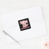 Snaxolotl Axolotl Lovers Sweet Animals Popcorn Squ Vierkante Sticker (Envelop)