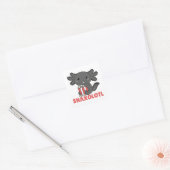 Snaxolotl Axolotl Lovers Sweet Animals Popcorn Squ Vierkante Sticker (Envelop)