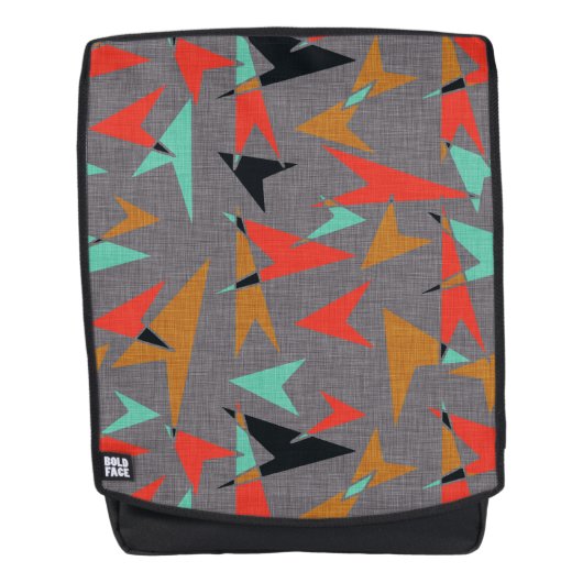 Snazzy Atomic Arrows Pattern  Fifties Style Rugtassen (Voorkant)