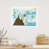 Snazzy Ski Lodge Poster (Keuken)