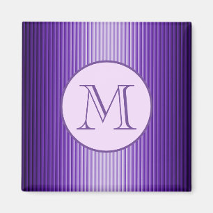 Snazzy Sophisticates Paarse Glow Stripes Custom Magneet