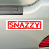 Snazzy Stamp Bumpersticker (Op auto)