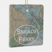 Sneads Ferry NC Chart Keramisch Ornament (Rechts)