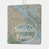 Sneads Ferry NC Chart Keramisch Ornament (Links)