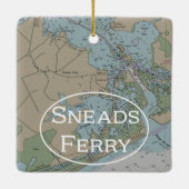 Sneads Ferry NC Chart Keramisch Ornament (Achterkant)