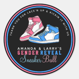 Sneaker Ball Gender onthullen Ronde Sticker