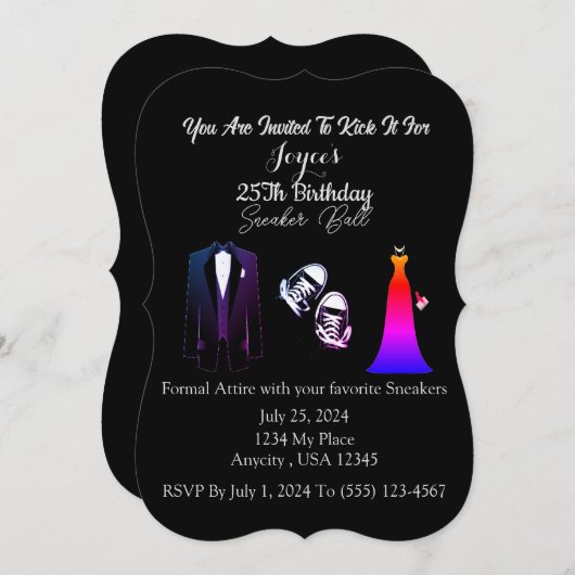 Sneaker Ball Kaart (Voorkant / Achterkant)