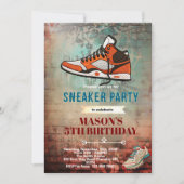 Sneaker birthday party invitation (Devant)