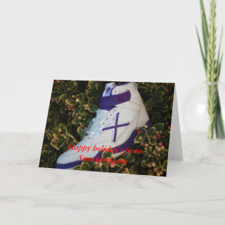 Sneaker kerstkaart feestdagen kaart