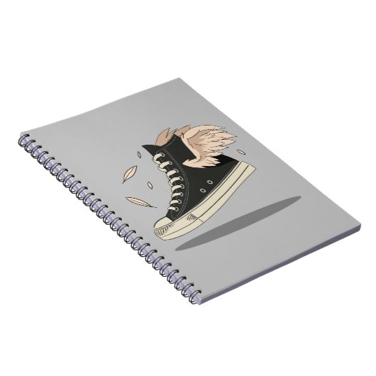Sneaker met Wings Sneaker Head Notitieboek (Rechterzijde)