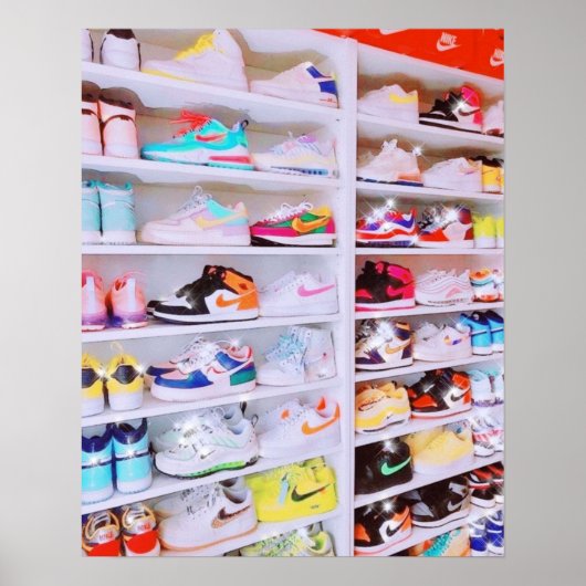 sneaker op sneakers poster (Voorkant)