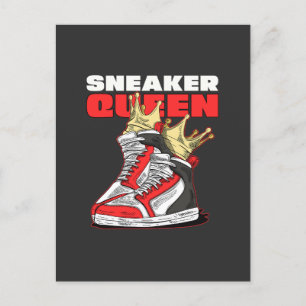 Sneaker Queen Sneaker hoofd Feestdagenkaart
