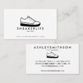 Sneaker Sport Schoetsen met de hand getrokken Visitekaartje (Voorkant / Achterkant)