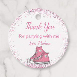 Sneaker Verjaardag, Glitter Sweet 16 Dank je Bedankjes Labels