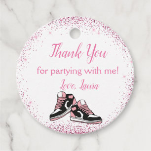 Sneaker Verjaardag, Glitter Sweet 16 Dank je Bedankjes Labels