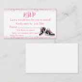 Sneaker verjaardag, Glitter Sweet 16 RSVP, Visitekaartje (Voorkant / Achterkant)