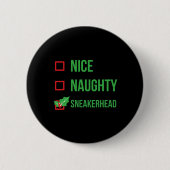 Sneakerhead Funny Pajama Christmas 1 Ronde Button 5,7 Cm (Voorkant)