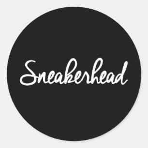 Sneakerhead Slogan Print Ronde Sticker