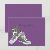 Sneakers Bat Mitzvah Hartelijk dank Notitiekaartje (Voorkant / Achterkant)