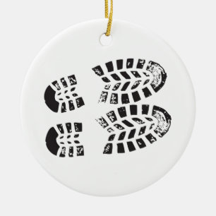Sneakers zwart-witafdrukken keramisch ornament