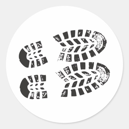 Sneakers zwart-witafdrukken ronde sticker (Voorkant)