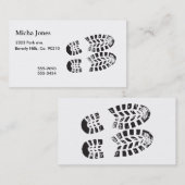 Sneakers zwart-witafdrukken visitekaartje (Voorkant / Achterkant)