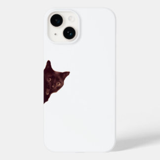 “Sneaky Black Cat Peeking Phone Case” Case-Mate iPhone 14 Hoesje