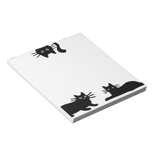 Sneaky Black Cats | Cool Kitty Cat Lover's Funny Notitieblok (Schuin)