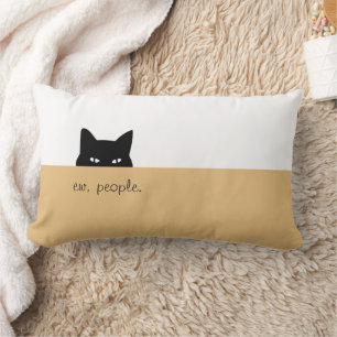 Sneaky Cat Ew People Foto Gold Sierkussen Kussen