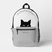 Sneaky Cat Grey Bedrukte Rugzak (Voorkant)