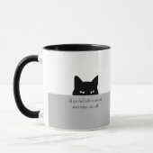 Sneaky Cat Parlez à votre chat Mug (Gauche)