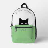 Sneaky Cat Sage Bedrukte Rugzak (Voorkant)
