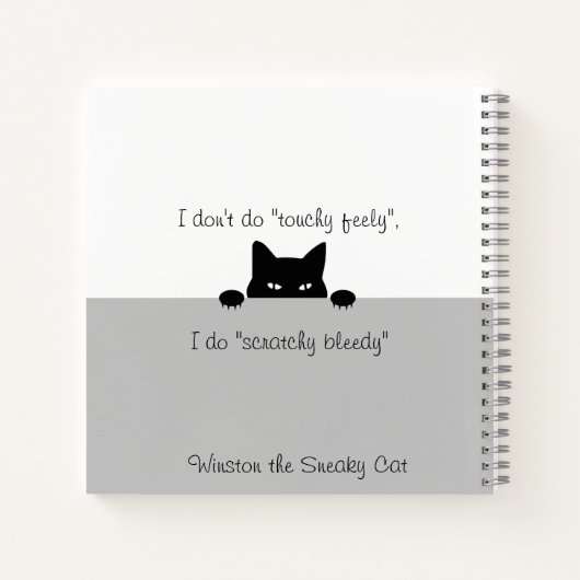 Sneaky Cat Touchy Feely Carnet (Dos)