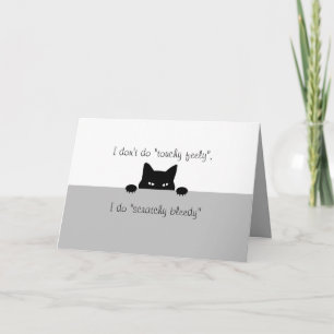 Sneaky Cat Touchy Feely-kaart Kaart