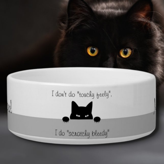 Sneaky Cat Touchy Feely keramisch Pet Bowl Voerbakje (Creator heeft geüpload)