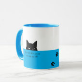 Sneaky Chat Parlez à votre chat Mug Blue (Devant gauche)