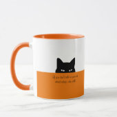 Sneaky Chat Parlez à votre chat Mug Orange (Gauche)