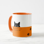Sneaky Chat Parlez à votre chat Mug Orange (Devant gauche)