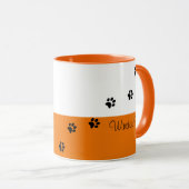Sneaky Chat Parlez à votre chat Mug Orange (Devant droit)