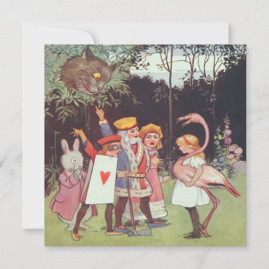 Sneaky Cheshire Cat - Uitnodiging / RSVP (Voorkant)