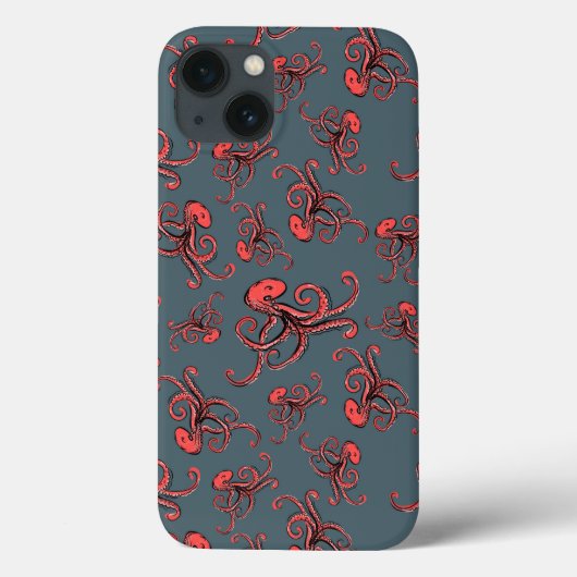 Sneaky Octopus Pattern Case-Mate iPhone Case (Achterkant)