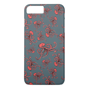 Sneaky Octopus Pattern iPhone 8 Plus / 7 Plus Hoesje