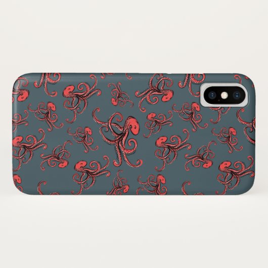Sneaky Octopus Pattern Case-Mate iPhone Case (Achterkant (horizontaal))