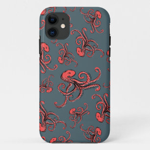 Sneaky Octopus Pattern iPhone 11 Hoesje