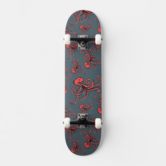 Sneaky Octopus Pattern Skateboard (Voorkant)