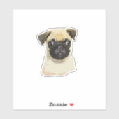Sneaky Pug Sticker (Vel)