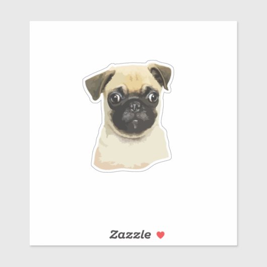 Sneaky Pug Sticker (Vel)